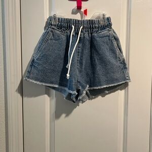 Forever 21 Blue Jean Shorts with Drawstring